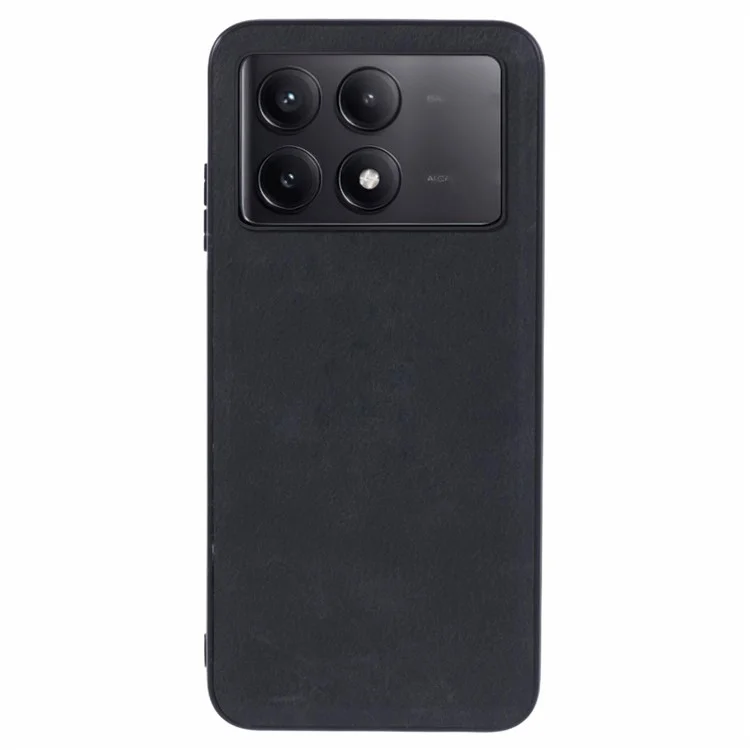 Pour Xiaomi Poco X6 Pro 5G / Redmi K70E 5G Coque Rétro Style PU+TPU+PC Hybride Coque de Téléphone - Noir