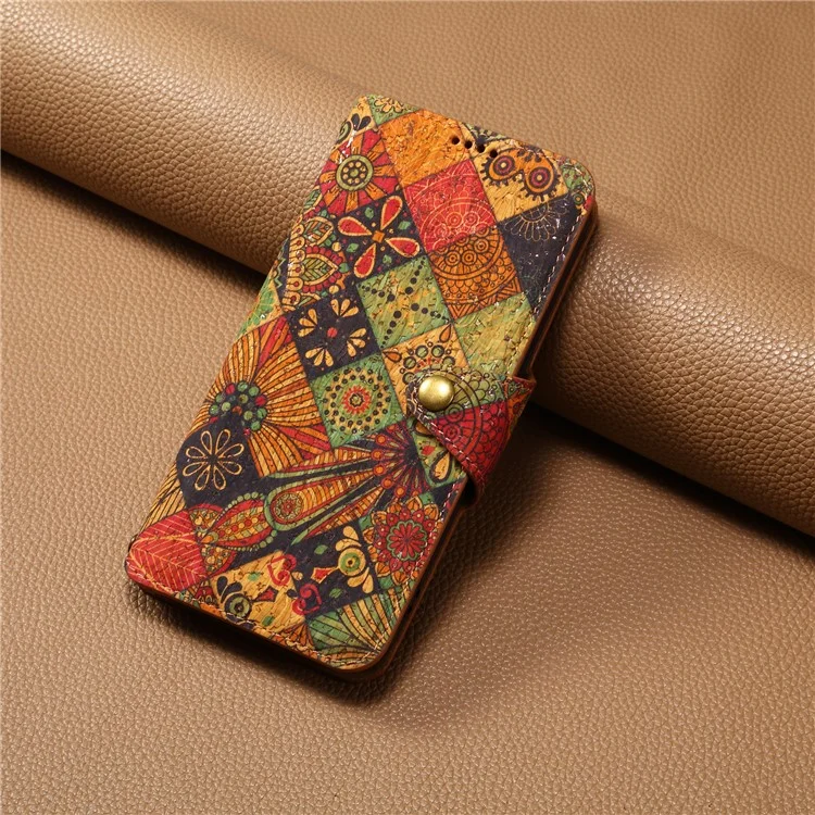 Für iPhone 13 Wallet Case PU-Leder Saisonale Blumenmuster Handyhülle - Herbst / Gelb