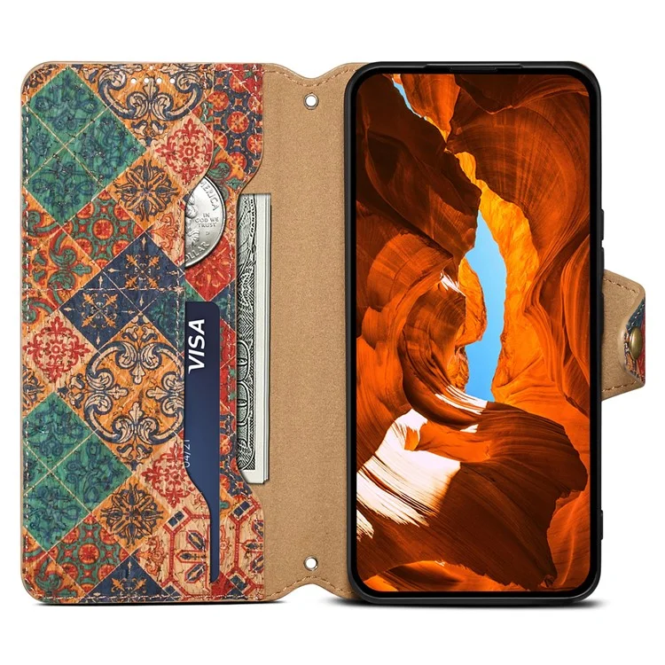 For iPhone XS Max Case Flower Printing Wallet Protective Phone Leather Cover - Winter / Blue