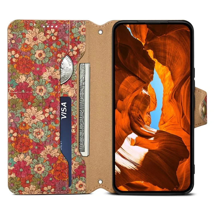 Étui For Honor Magic5 Case Fleur Cuir Housse de Téléphone avec Fentes pour Cartes - Été / Rouge