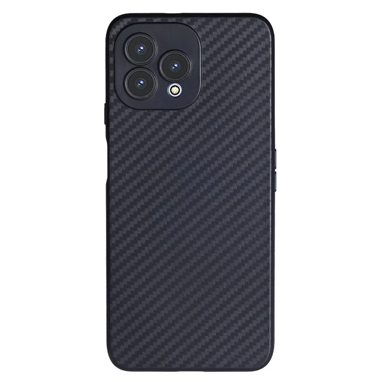 For Cubot P80 TPU Case Carbon Fiber Texture Anti-Scratch Mobile Phone Cover - Black
