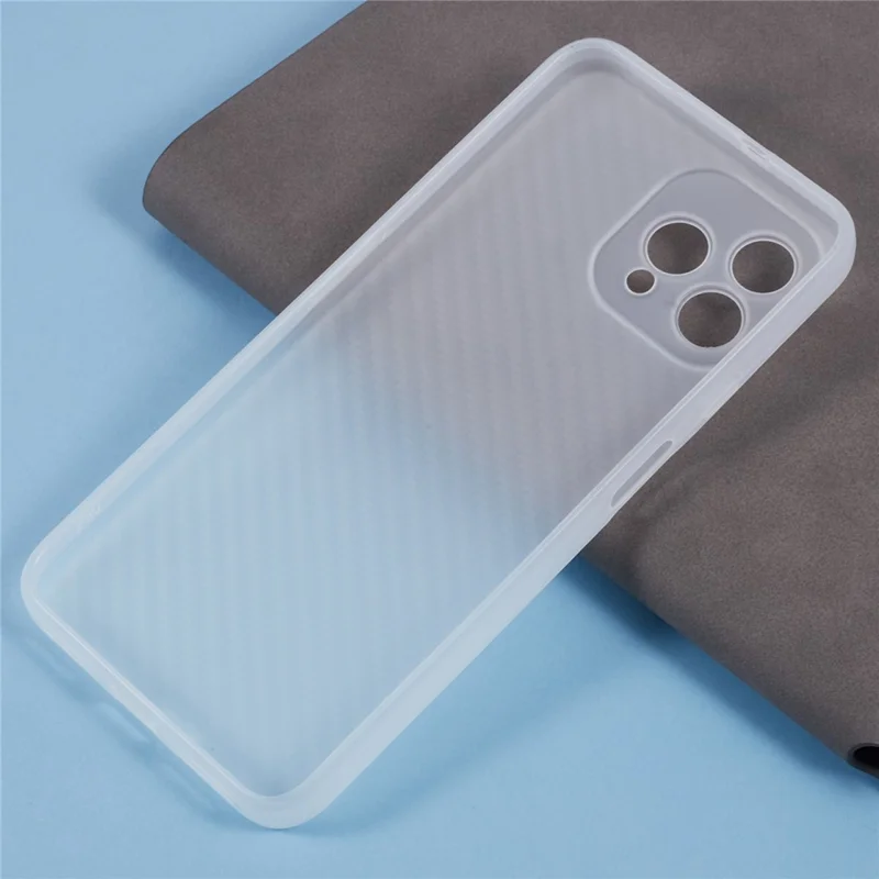 For Cubot P80 TPU Case Carbon Fiber Texture Anti-Scratch Mobile Phone Cover - Transparent