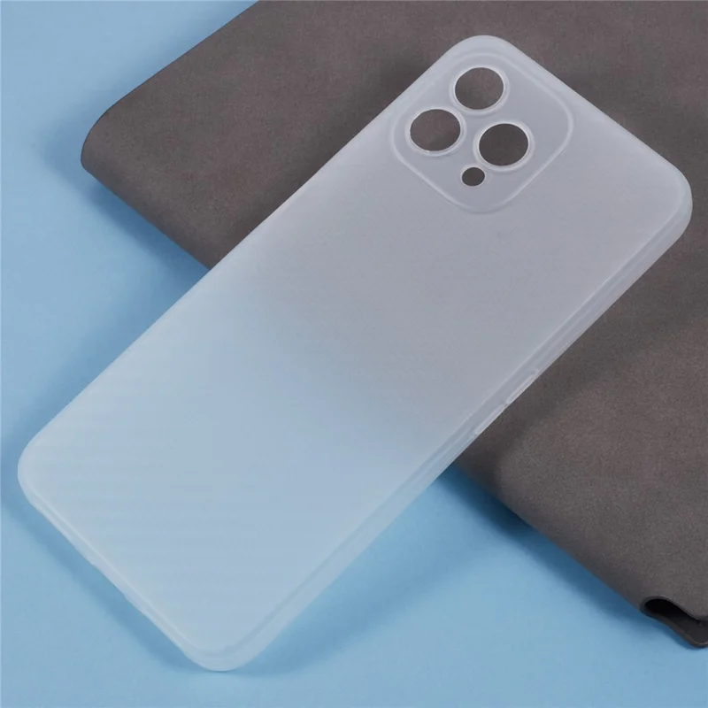 For Cubot P80 TPU Case Carbon Fiber Texture Anti-Scratch Mobile Phone Cover - Transparent