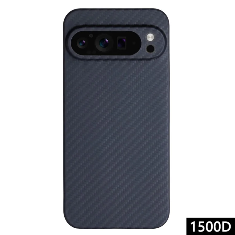 For Google Pixel 9 Pro Case 1500D Coarse Texture Aramid Fiber Precise Lens Cutout Phone Shell - Black