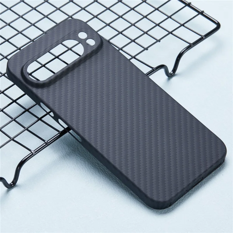For Google Pixel 9 Pro Case 1500D Coarse Texture Aramid Fiber Precise Lens Cutout Phone Shell - Black