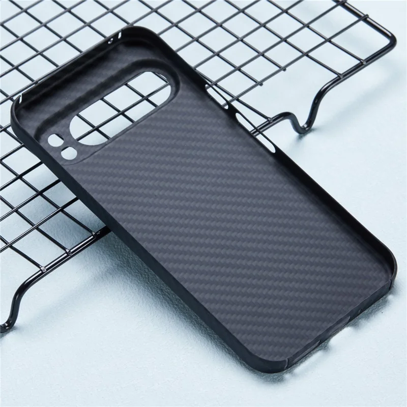 For Google Pixel 9 Pro Case 1500D Coarse Texture Aramid Fiber Precise Lens Cutout Phone Shell - Black