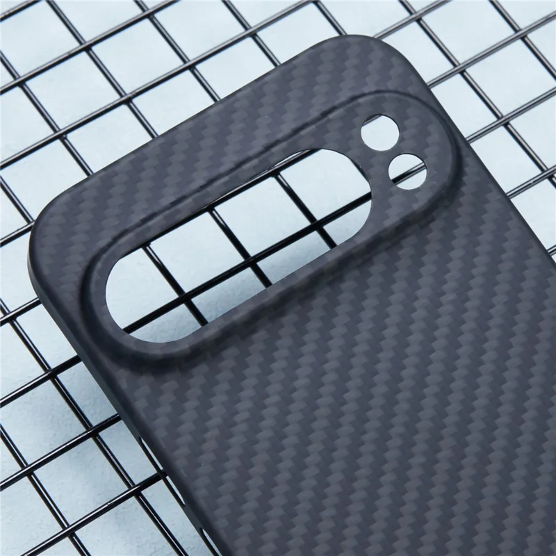 For Google Pixel 9 Pro Case 1500D Coarse Texture Aramid Fiber Precise Lens Cutout Phone Shell - Black
