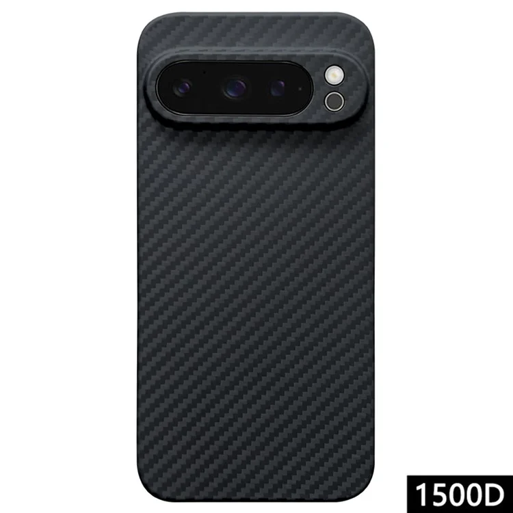 Pour Google Pixel 9 Pro Case Anti-Scratch Aramid Fiber Cell Phone Cover (Precise Lens Cutout) - Noir