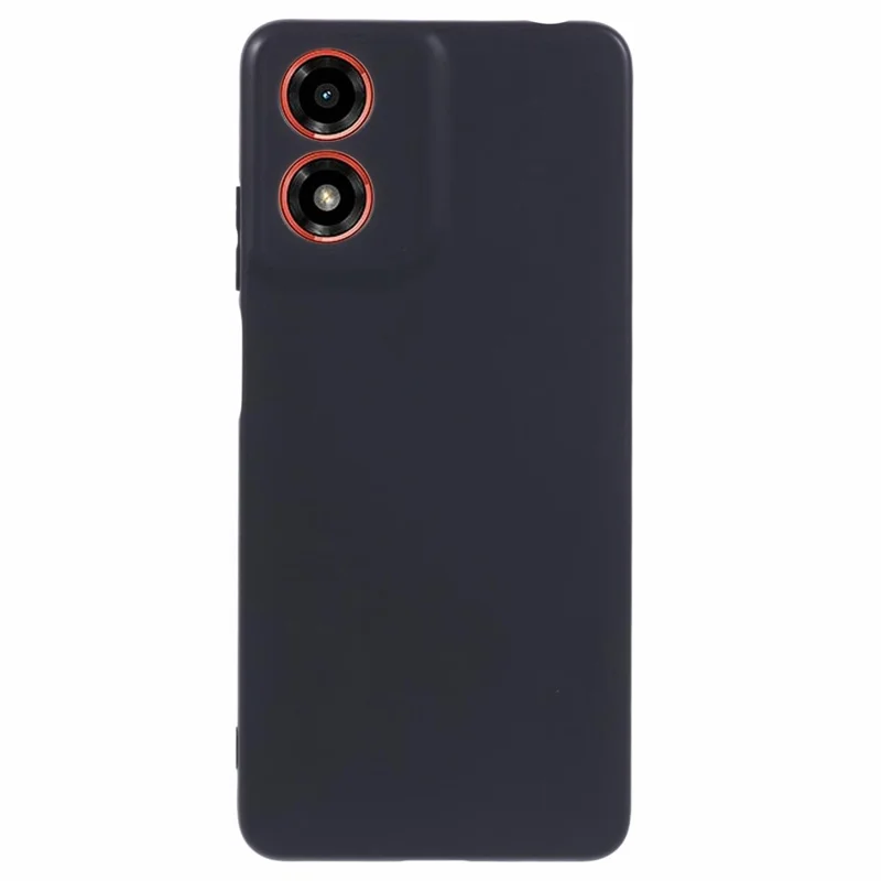 Black Phone Case for Motorola Moto E14 4G / G04 4G / G04s 4G / G24 4G Glossy Flexible TPU Phone Cover Shell
