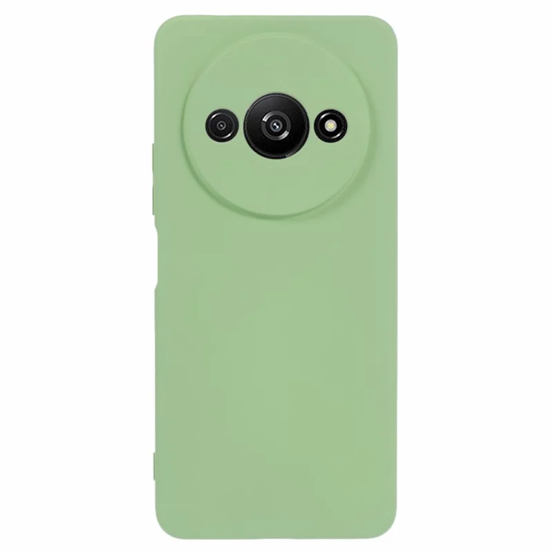 For Xiaomi Redmi A3 4G / Poco C61 4G Case Fiber Lining Rubberized TPU Cover (Precise Lens Cutout) - Matcha Green