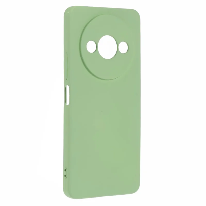 For Xiaomi Redmi A3 4G / Poco C61 4G Case Fiber Lining Rubberized TPU Cover (Precise Lens Cutout) - Matcha Green
