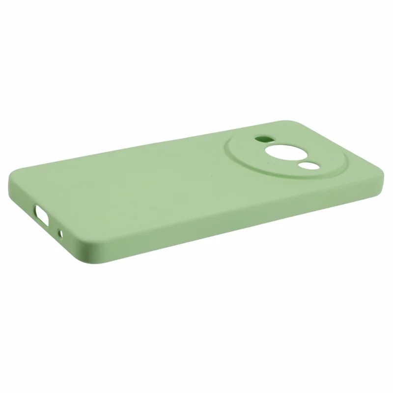For Xiaomi Redmi A3 4G / Poco C61 4G Case Fiber Lining Rubberized TPU Cover (Precise Lens Cutout) - Matcha Green