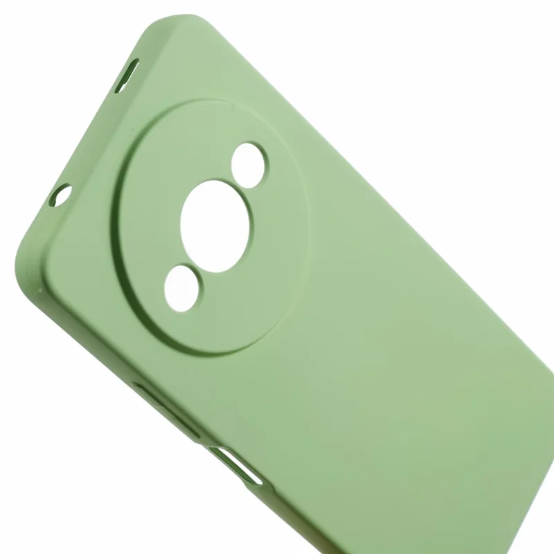 For Xiaomi Redmi A3 4G / Poco C61 4G Case Fiber Lining Rubberized TPU Cover (Precise Lens Cutout) - Matcha Green