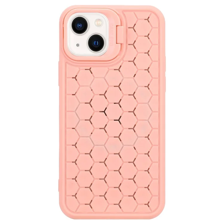For iPhone 15 Magnetic Case Breathable Cooling Soft TPU Phone Cover - Pink