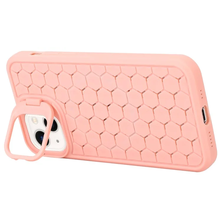 For iPhone 15 Magnetic Case Breathable Cooling Soft TPU Phone Cover - Pink
