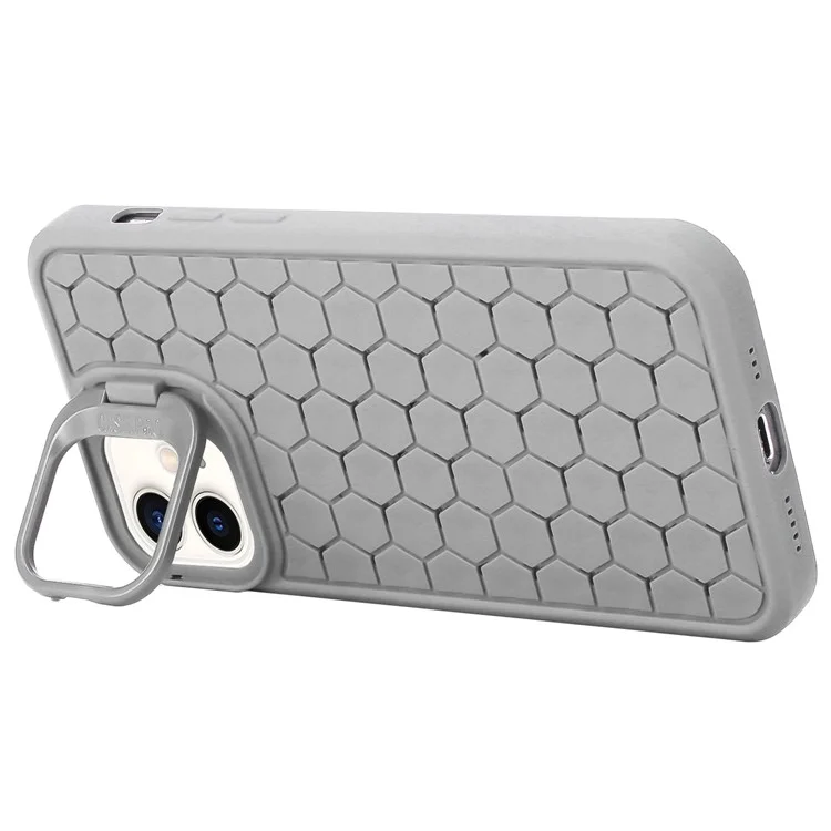 Pour Iphone 12 / 12 Cadre de Caméra de Caméra Pro TPU Couverture de Téléphone Magnétique Refroidissement - Gris