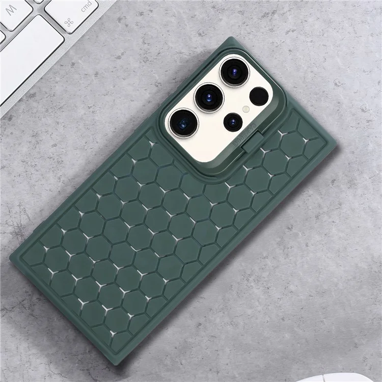 For Samsung Galaxy S24 Ultra Case Compatible with MagSafe Kickstand TPU Phone Cover - Army Green
