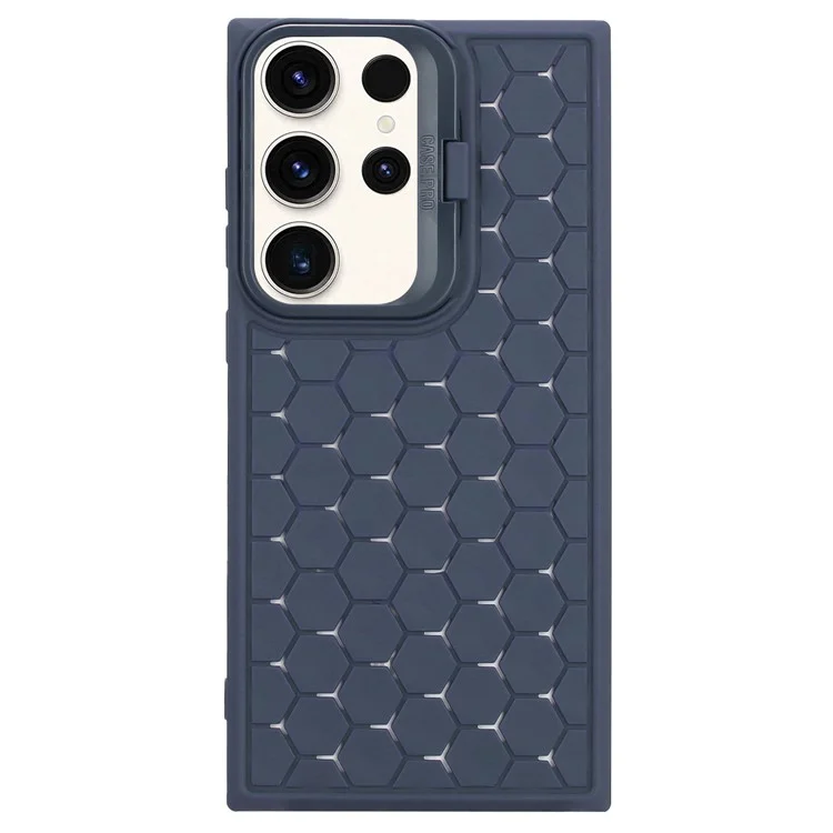 For Samsung Galaxy S23 Ultra Case TPU Heat Dissipation Magnetic Phone Cover - Dark Blue