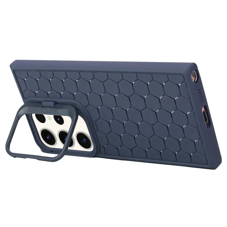 For Samsung Galaxy S23 Ultra Case TPU Heat Dissipation Magnetic Phone Cover - Dark Blue