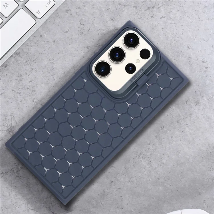 For Samsung Galaxy S23 Ultra Case TPU Heat Dissipation Magnetic Phone Cover - Dark Blue