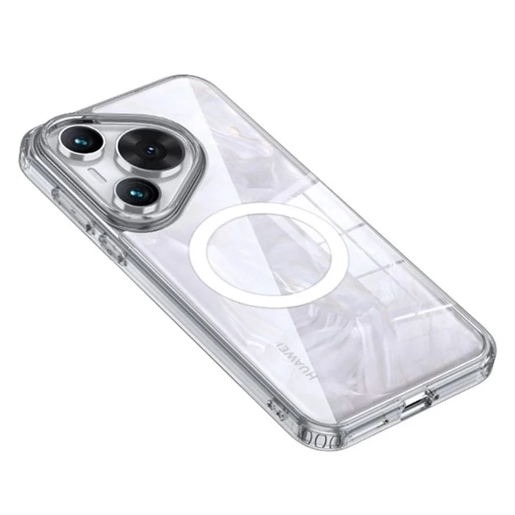 Per Huawei Pura 70 Pro / Pura 70 Pro+ Custodia magnetica per telefono compatibile con MagSafe PC+TPU - Trasparente