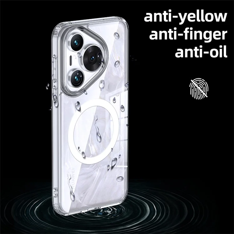 Per Huawei Pura 70 Pro / Pura 70 Pro+ Custodia magnetica per telefono compatibile con MagSafe PC+TPU - Trasparente
