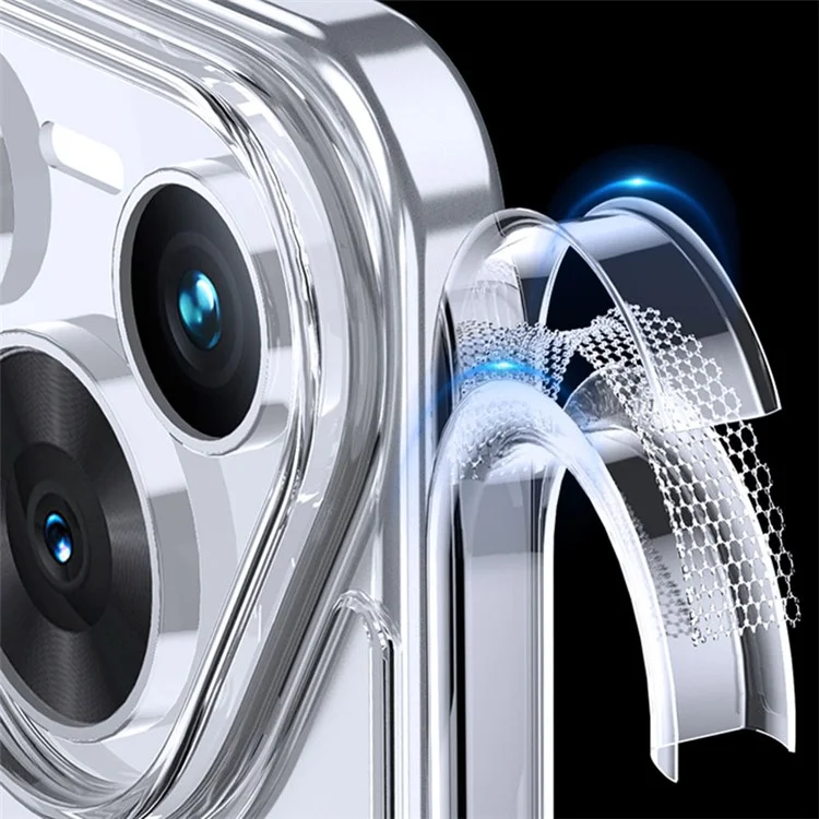 Per Huawei Pura 70 Slim Phone Cases compatibili con MagSafe PC+TPU Phone Back Cover - Trasparente
