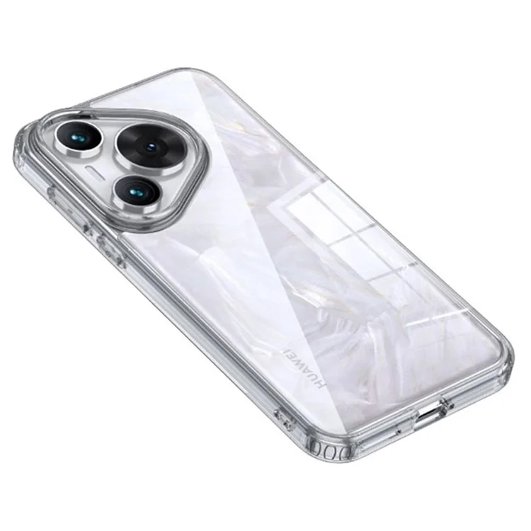 Pour Huawei Pura 70 Anti-Scratch Cell Phone Case Hybrid TPU + PC Slim-Fit Phone Cover - Transparent