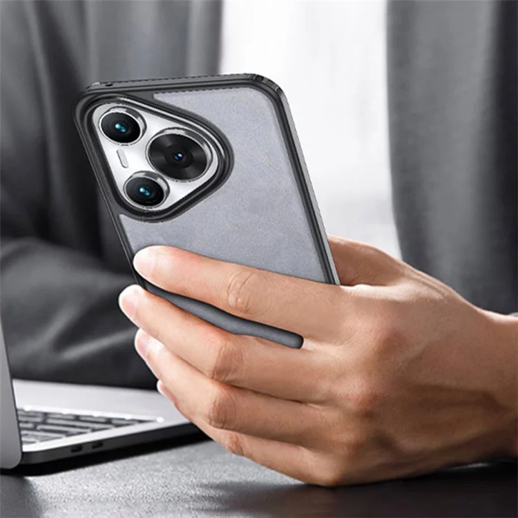 Pour Huawei Pura 70 Anti-Scratch Cell Phone Case Hybrid TPU + PC Slim-Fit Phone Cover - Transparent