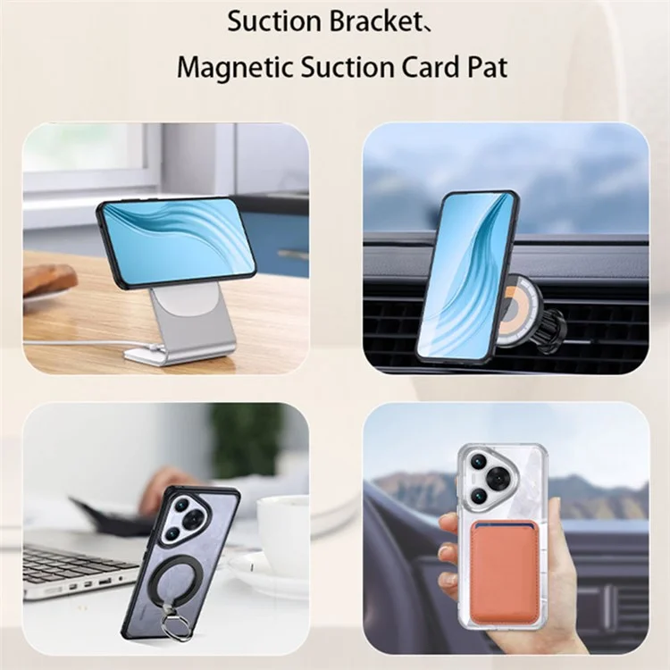 Pour Huawei Pura 70 Anti-Scratch Cell Phone Case Hybrid TPU + PC Slim-Fit Phone Cover - Transparent