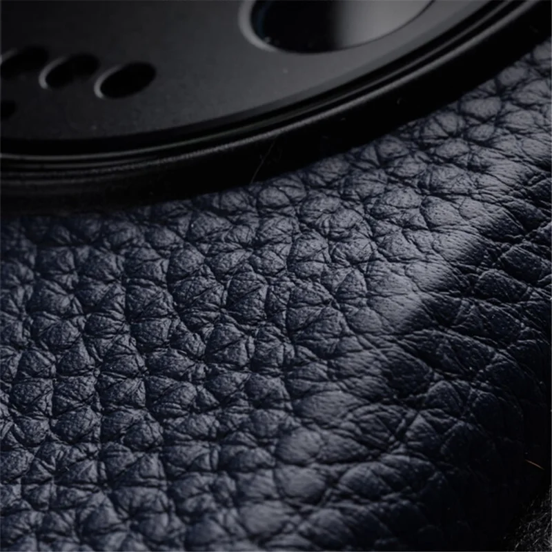 MELKCO Cellphone Case for Xiaomi 13 Pro 5G , Genuine Cow Leather Coated PC Anti-Drop Cover - Red