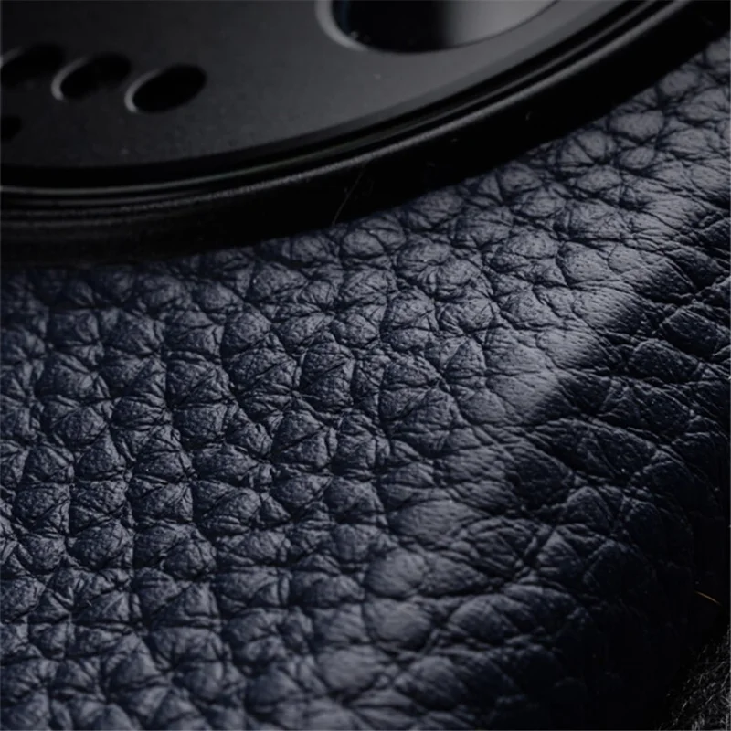 MELKCO Cellphone Case for Xiaomi 13 Incomplete Edge Genuine Cow Leather Coated PC Cover - Green