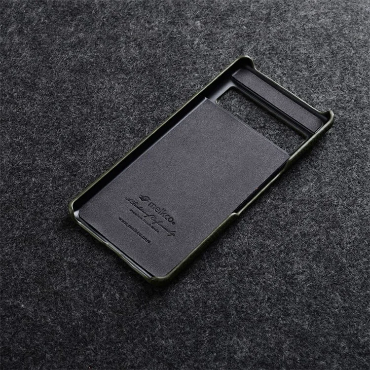MELKCO Чехол для телефона Google Pixel 7 5G из натуральной коровьей кожи с покрытием из поликарбоната, устойчивый к царапинам, - Оранжевый