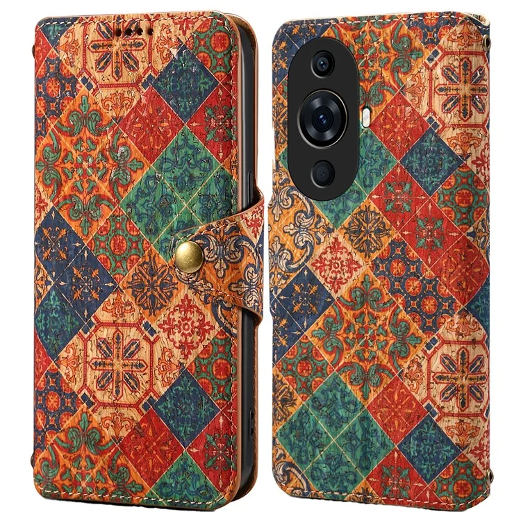 For Huawei nova 11 Pro / nova 11 Ultra Case Floral Printing Anti-Drop Wallet Leather Phone Cover with Stand - Winter / Blue