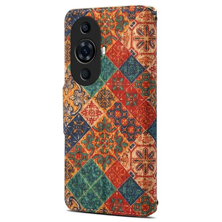 For Huawei nova 11 Pro / nova 11 Ultra Case Floral Printing Anti-Drop Wallet Leather Phone Cover with Stand - Winter / Blue