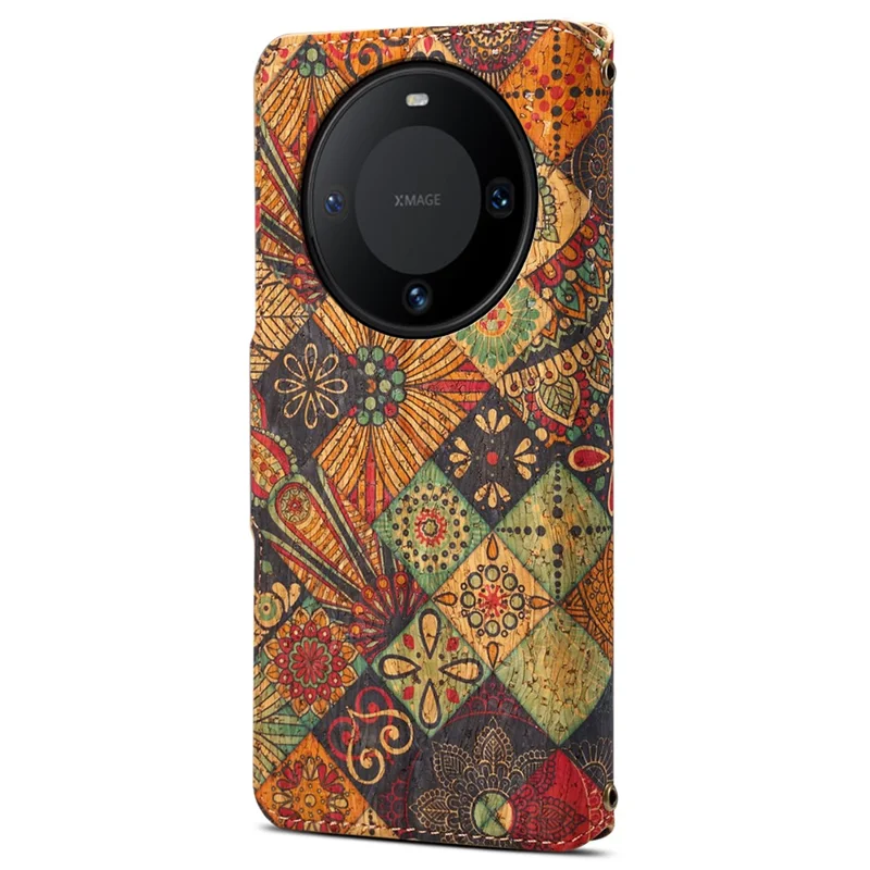 For Huawei Mate 60 Case Floral Printing Leather Phone Case with Wallet - Autumn / Yellow