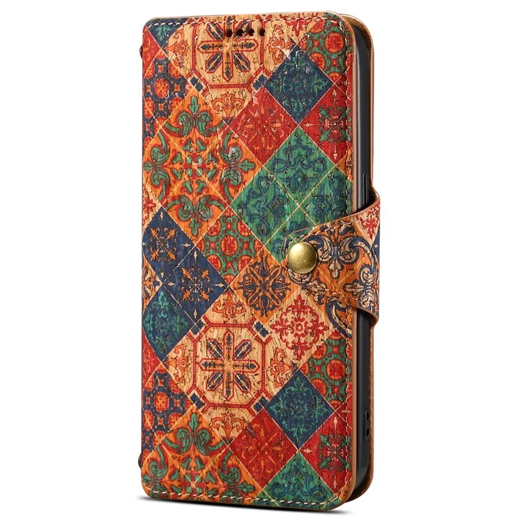 Für iPhone 11 Wallet Phone Case Floral Printing Anti-Scratch Leather Cover with Stand - Winter / Blau