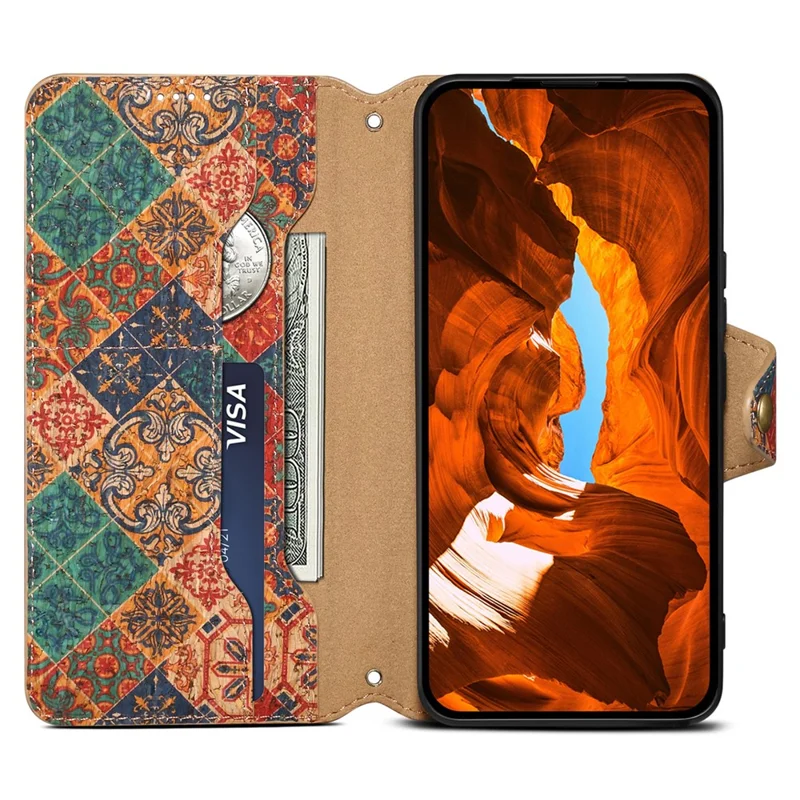 For Google Pixel 7 5G Case Floral Printing Leather Phone Cover with Wallet - Winter / Blue