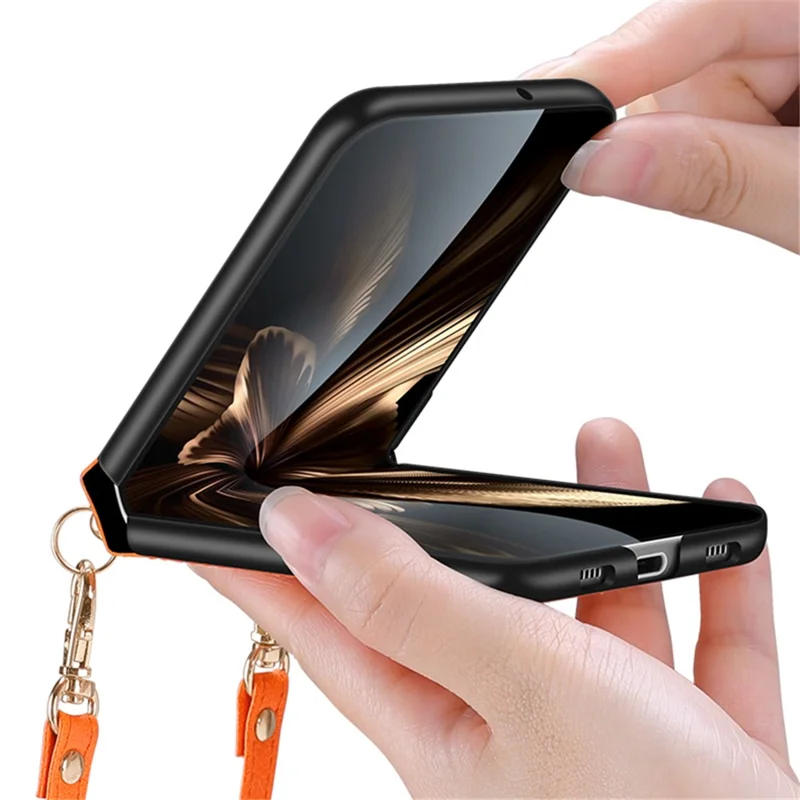 SULADA Treasure Box Series for Huawei Pocket 2 Phone Cover Litchi Texture PU Leather Phone Case with Strap - Green