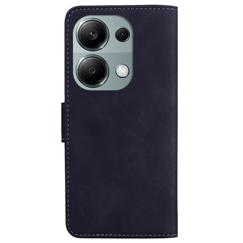 Para Xiaomi Redmi Note 13 Pro 4G / Poco M6 Pro 4G Capa Carteira de Couro PU com Estampa de Borboleta - Preto
