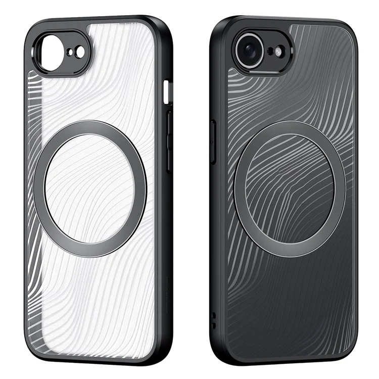 DUX DUCIS Aimo Series for iPhone 16e Case Compatible with MagSafe PC + TPU Phone Cover (REACH, Black)