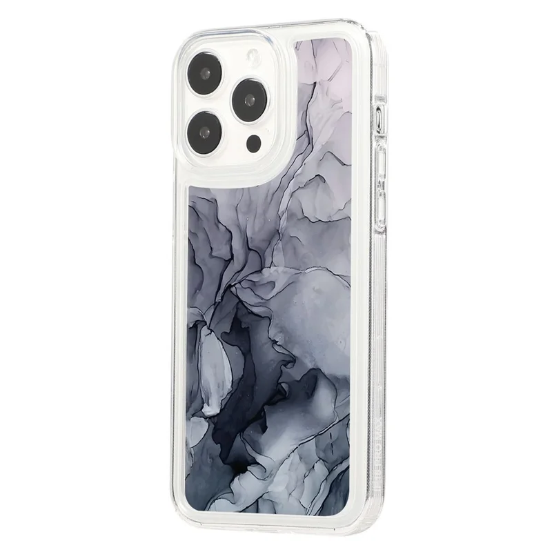 For iPhone 14 Pro Max TPU Case Airbag Protection Smart Phone Cover with Marble Pattern - MR1