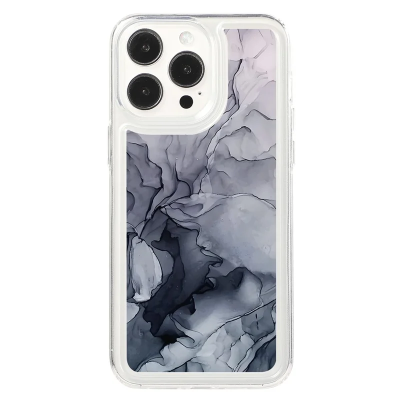 For iPhone 14 Pro Max TPU Case Airbag Protection Smart Phone Cover with Marble Pattern - MR1