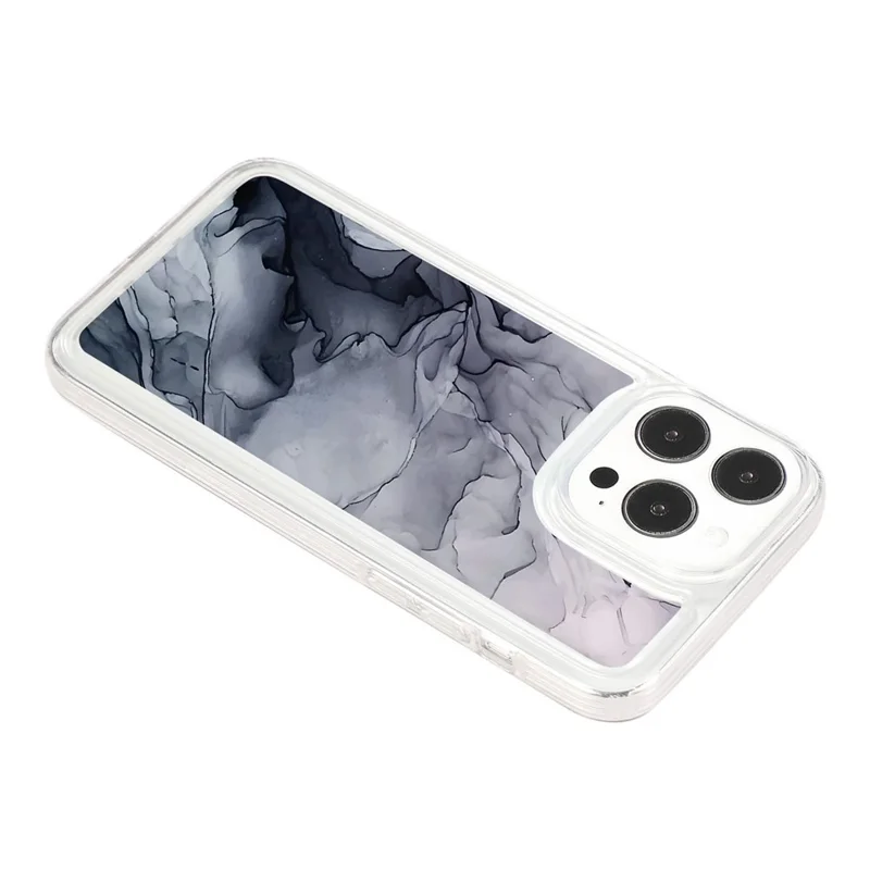 For iPhone 14 Pro Max TPU Case Airbag Protection Smart Phone Cover with Marble Pattern - MR1