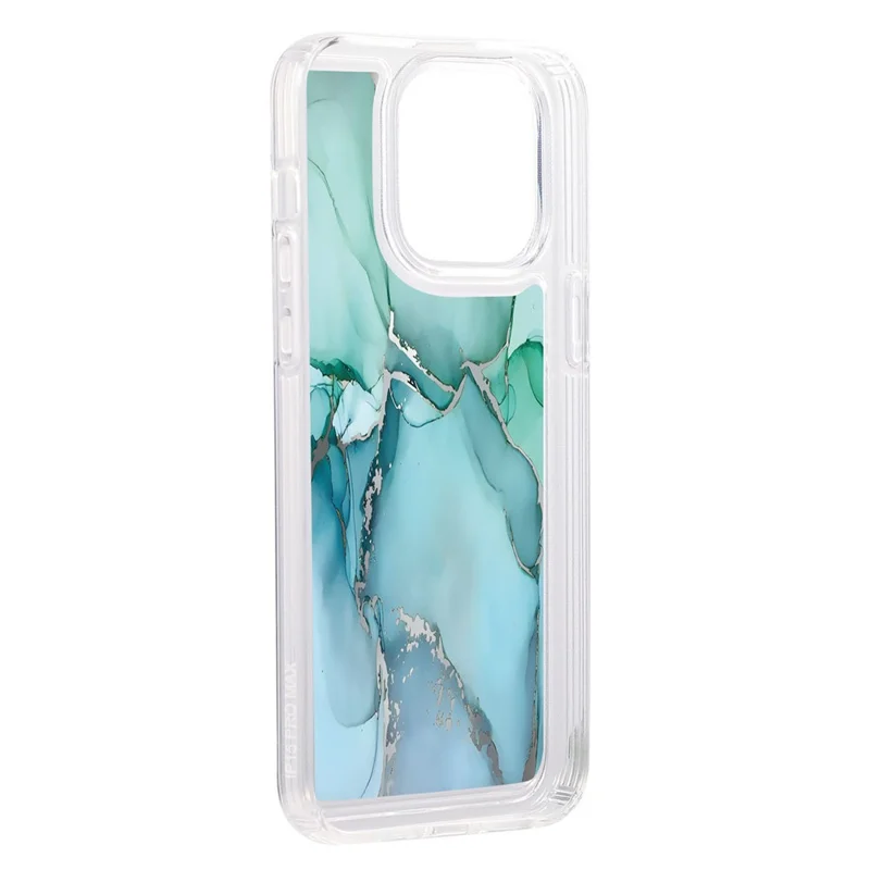 For iPhone 14 Pro Max TPU Case Airbag Protection Smart Phone Cover with Marble Pattern - MR8