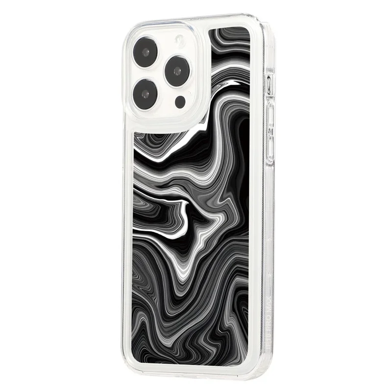 For iPhone 14 Pro Max TPU Case Airbag Protection Smart Phone Cover with Marble Pattern - MR12