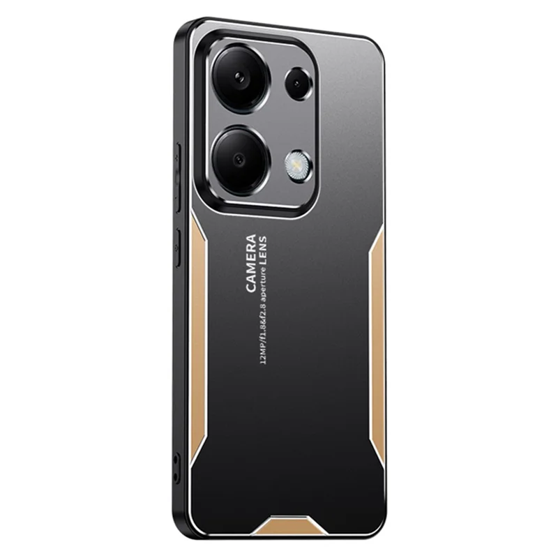 For Xiaomi Redmi Note 13 Pro 4G / Poco M6 Pro 4G Case Drop-Proof Aluminum Alloy+TPU+PC Phone Cover - Gold