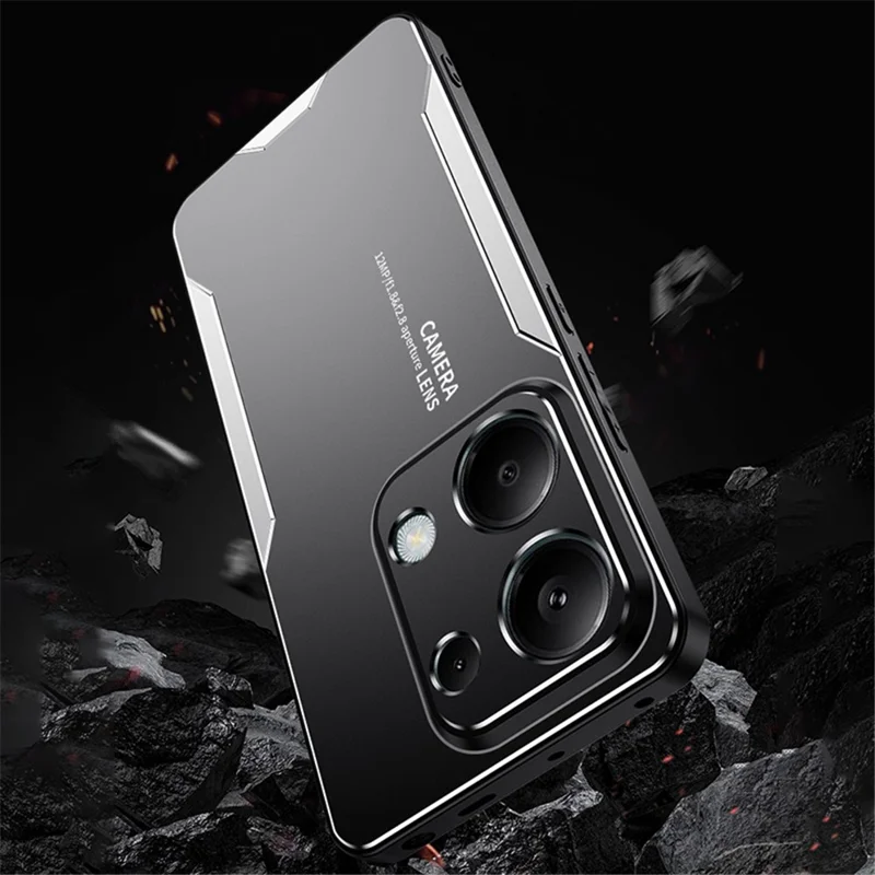 For Xiaomi Redmi Note 13 Pro 4G / Poco M6 Pro 4G Case Drop-Proof Aluminum Alloy+TPU+PC Phone Cover - Gold