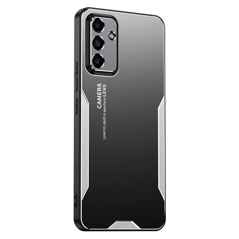 Pour Samsung Galaxy A35 5G Étui Antichoc Alliage d'Aluminium+TPU+PC Hybrid Cover - Argent
