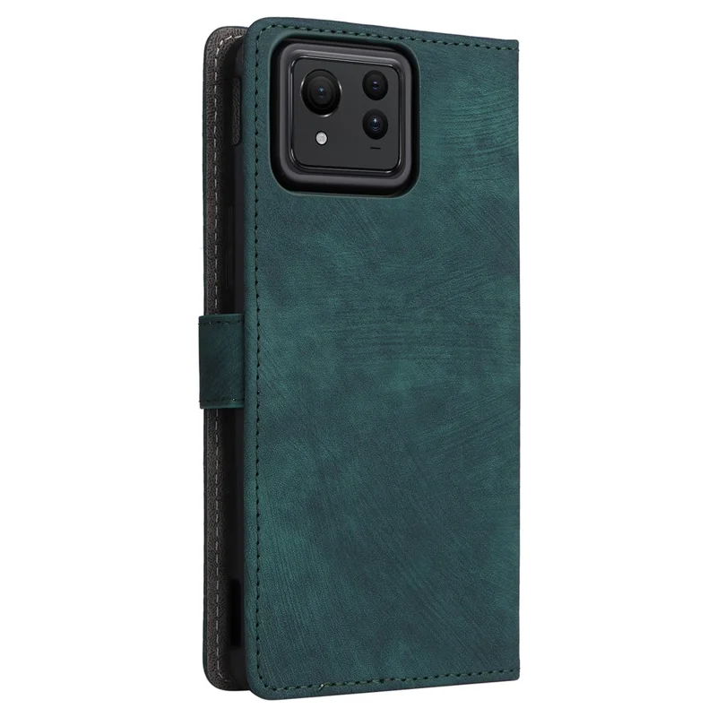 For Asus Zenfone 11 Ultra 5G Case with Strap RFID Blocking Wallet Phone Leather Cover - Green